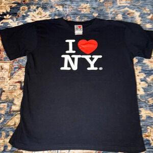 Kids/youth Lg I love Ny I heart ny black short sleeve T-shirt official product
